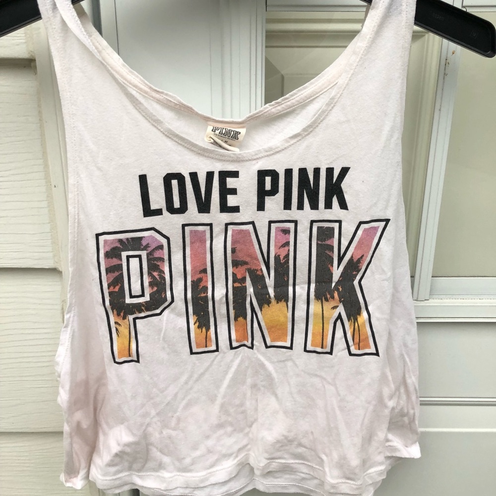 pink crop tank